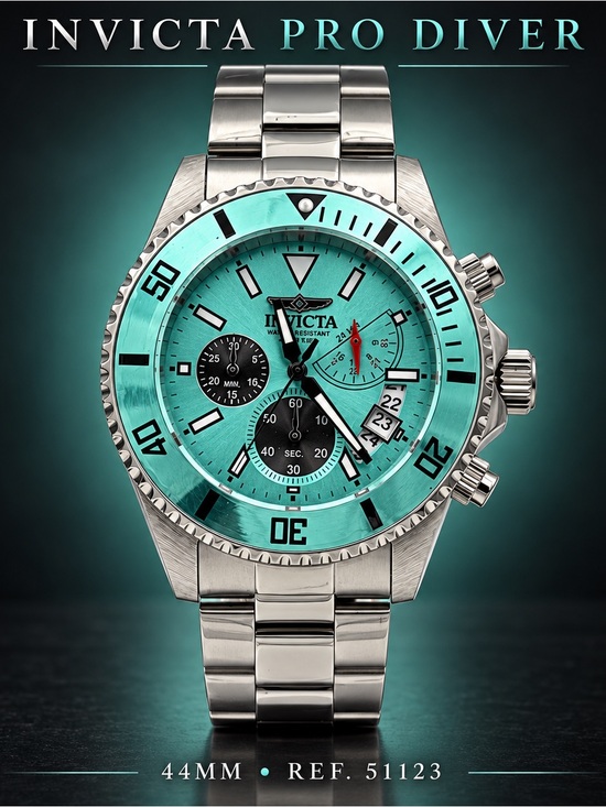 Invicta Other - Invicta Pro Diver Vultus 51123 Tiffany Blue Chronograph Watch 44mm NWT